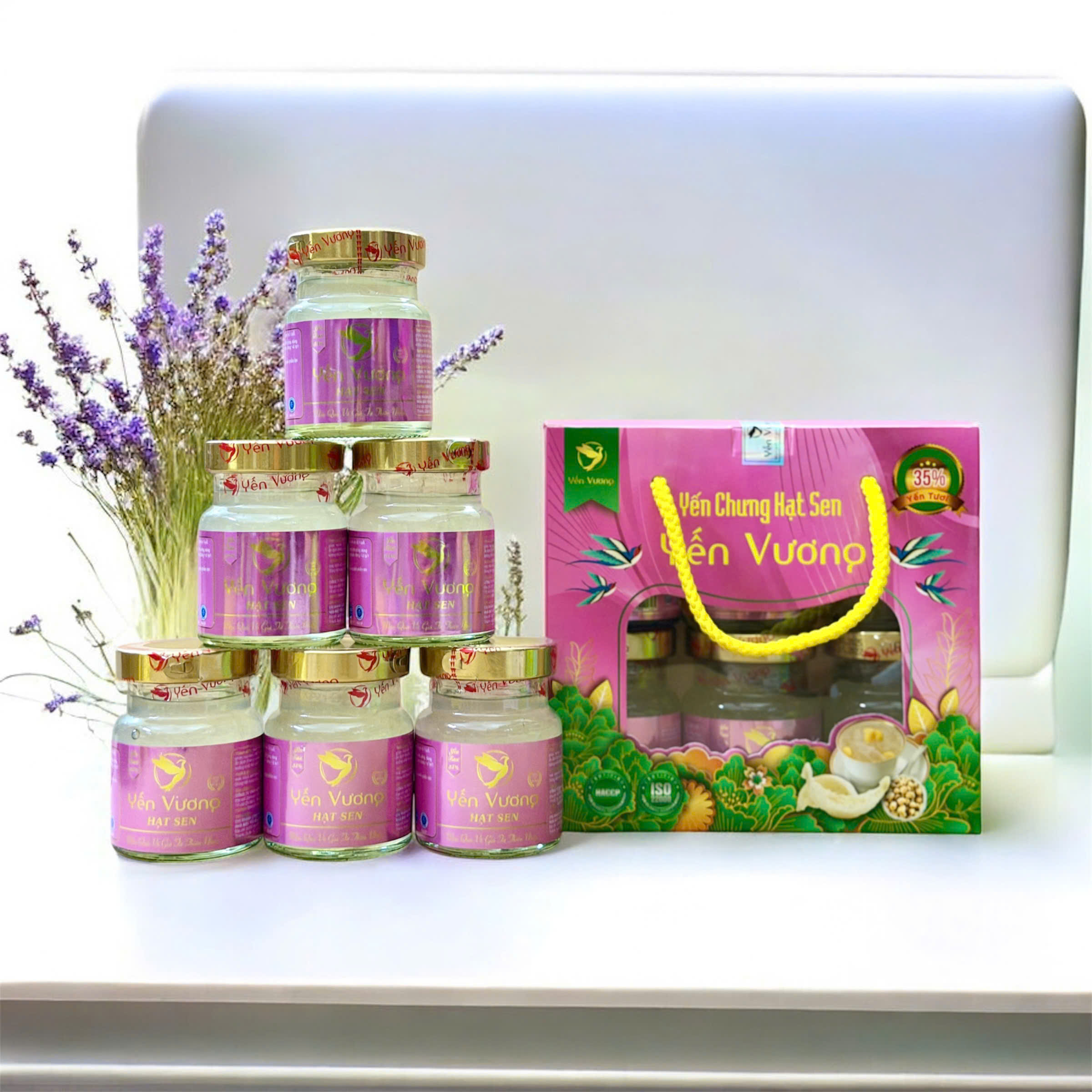 Lốc 6 hũ yến Vương 70ml Hạt Sen